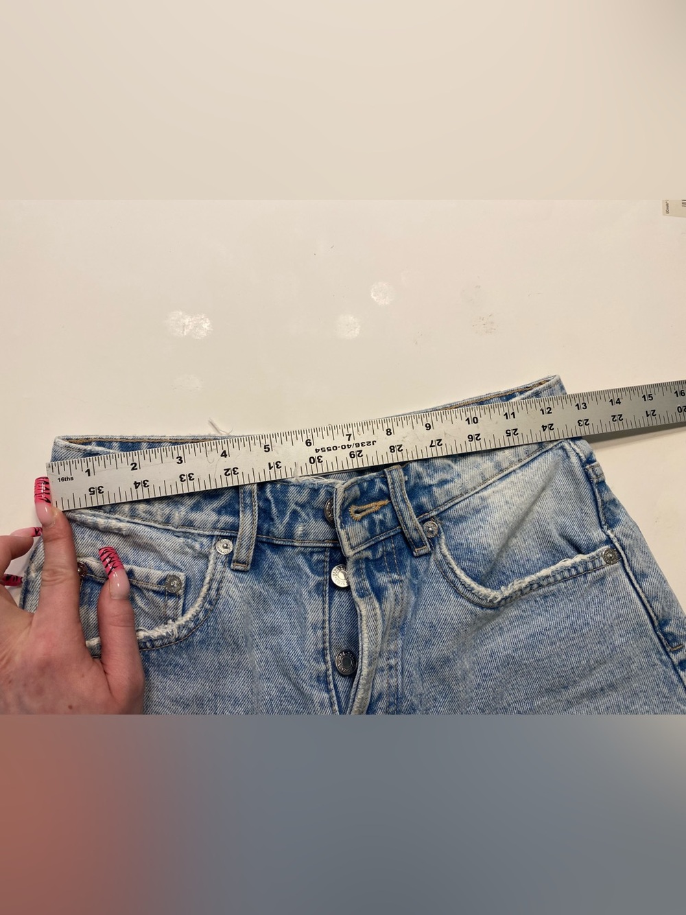 Zara High-Rise Light Blue Denim Cutoff Shorts - Women - Picture 6 of 6